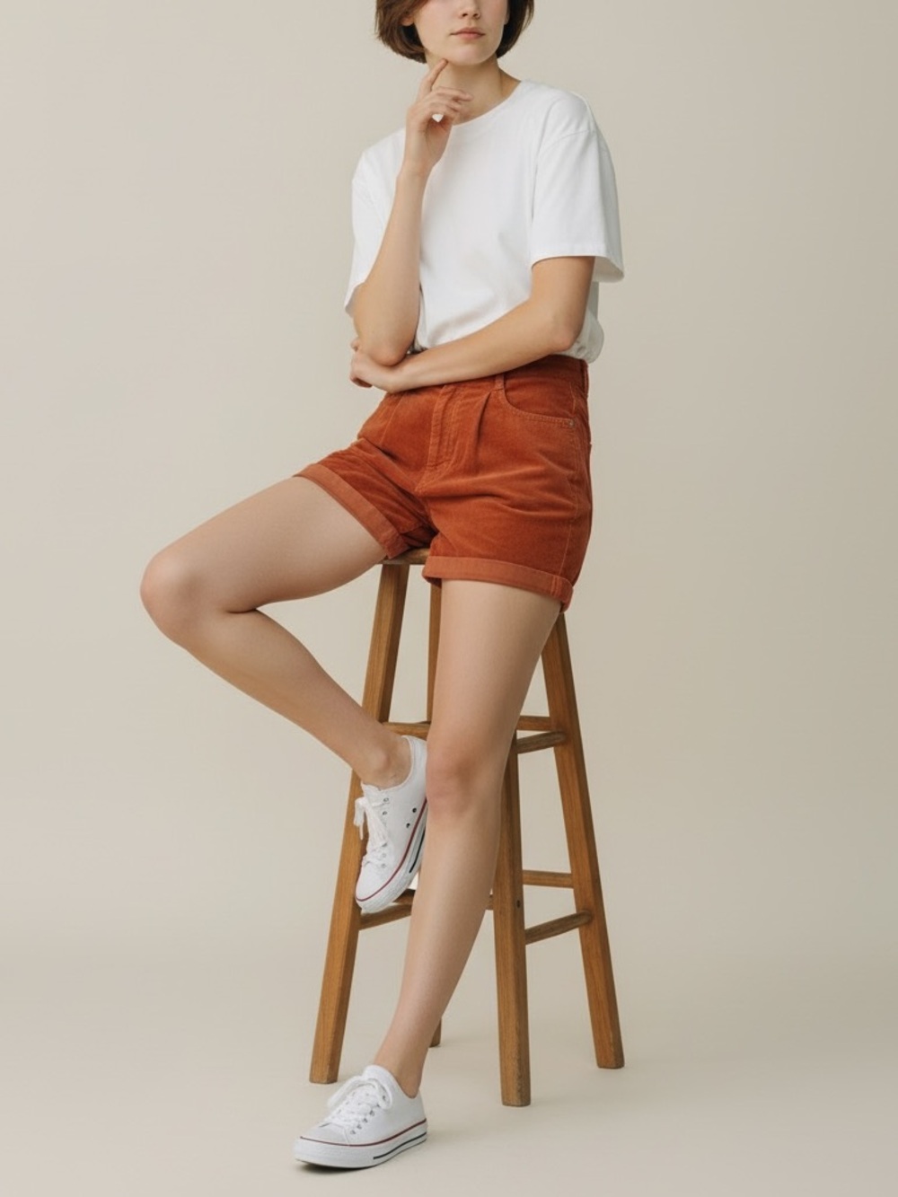 Free People High-Rise Corduroy Shorts Size 29